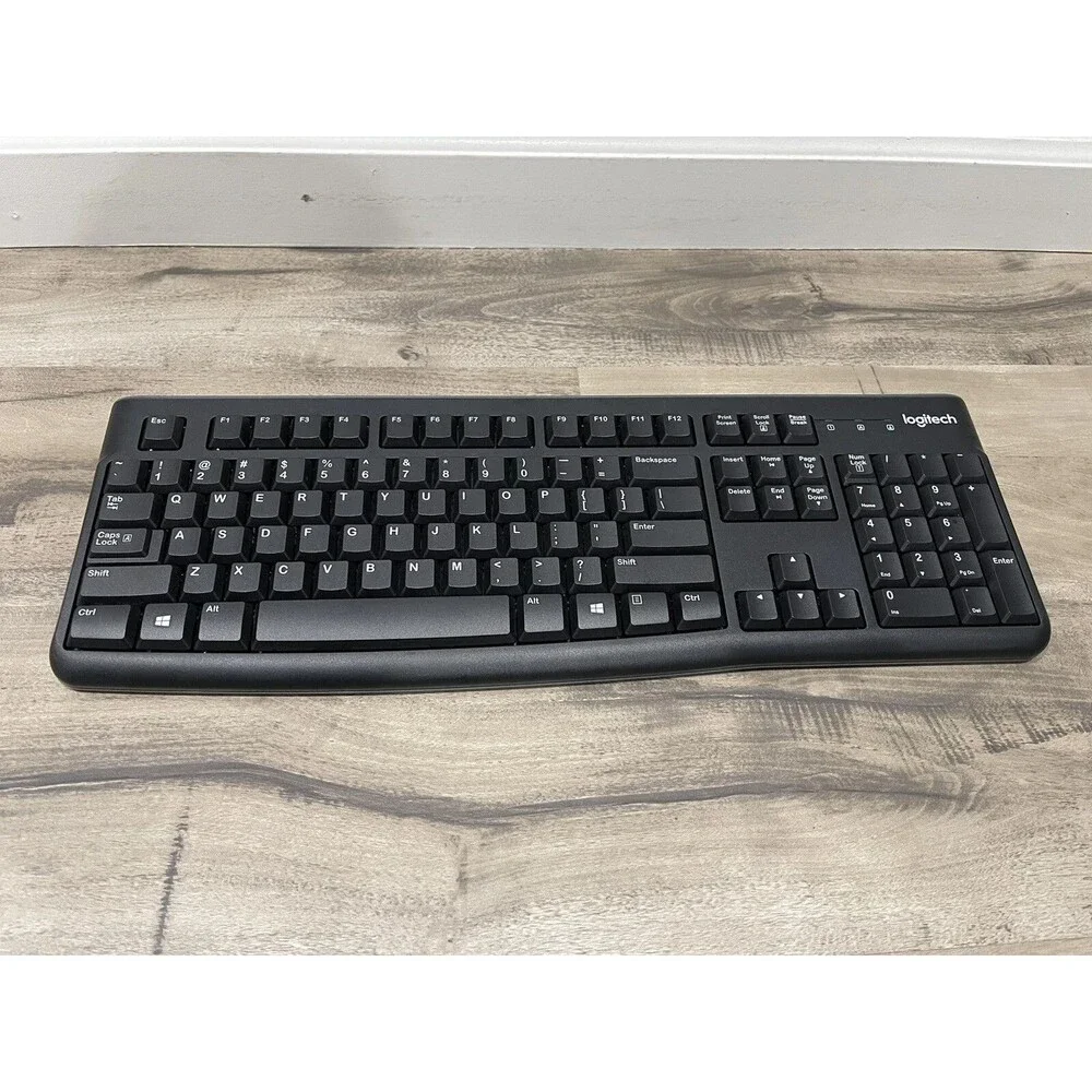 Logitech K120 Keyboard Ergonomic Desktop USB Wired Plug and Play